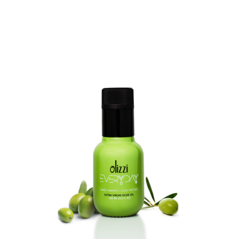Olizzi Everyday Extra Virgin Olive Oil, Award Winner, Early Harvest, Cold Pressed 3.4 FL OZ