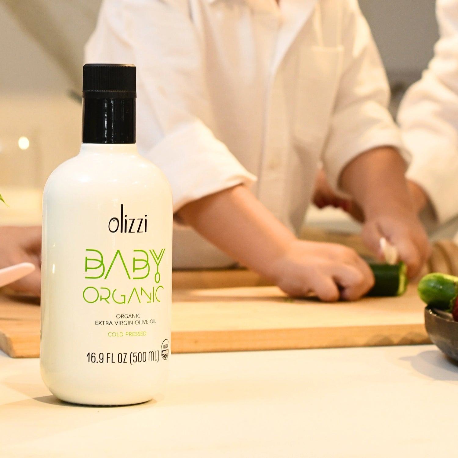 Olizzi Baby Organic Extra Virgin Olive Oil, Cold Pressed 16.9 FL OZ x 12 Units