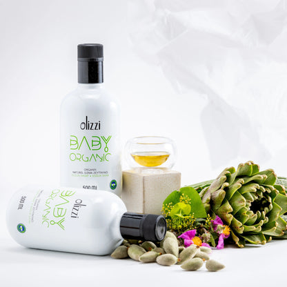 Olizzi Baby Organic Extra Virgin Olive Oil, Cold Pressed 16.9 FL OZ x 12 Units