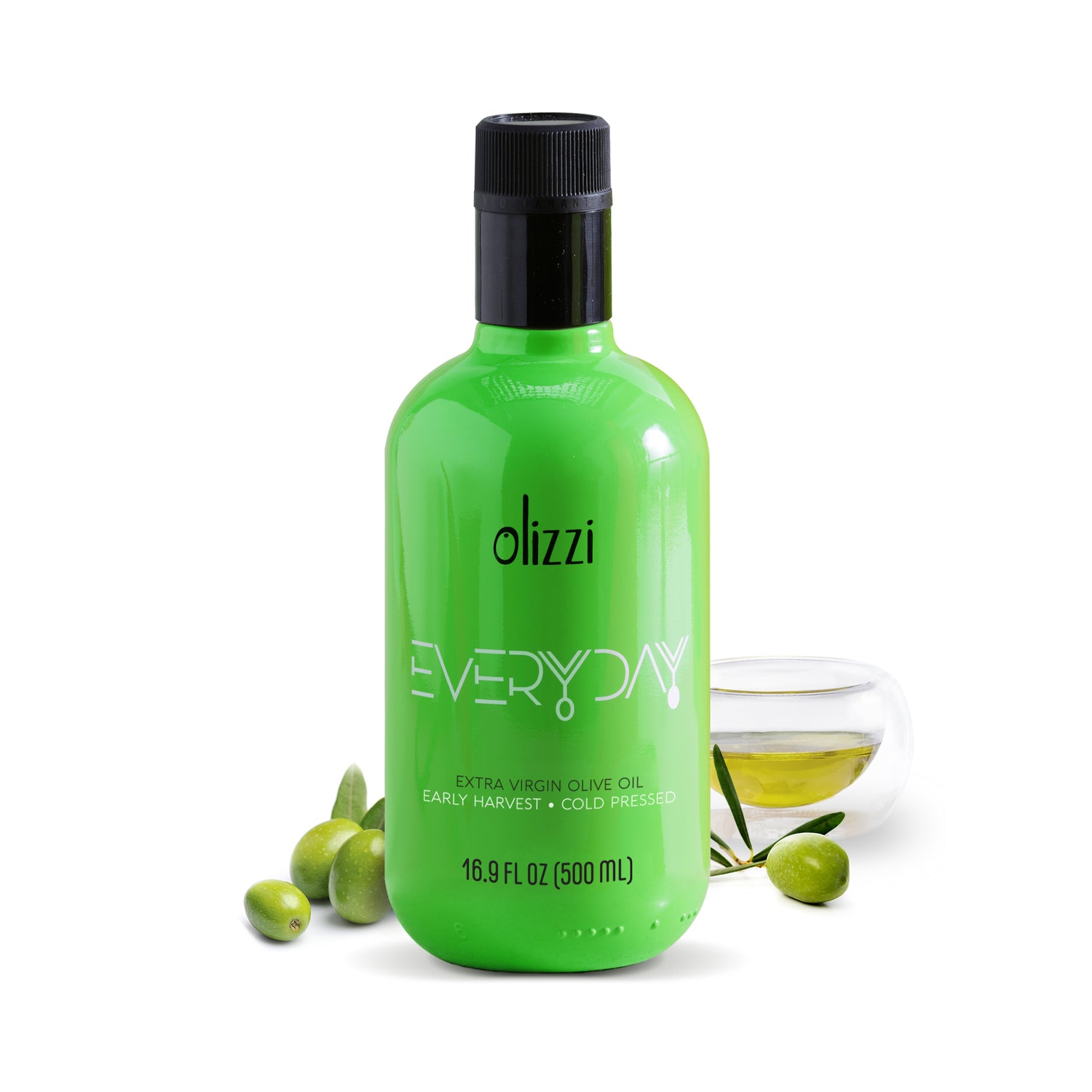 Olizzi Everyday Extra Virgin Olive Oil, Award Winner, Early Harvest, Cold Pressed 16.9 FL OZ